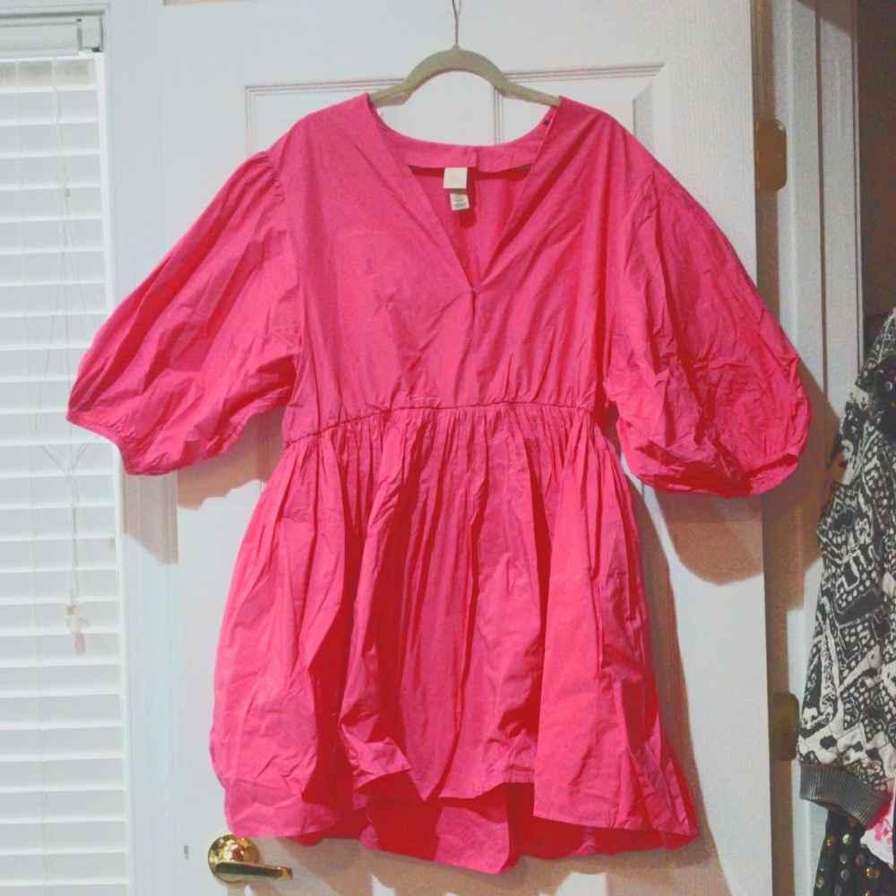 H&M taffeta voluminous dress XL